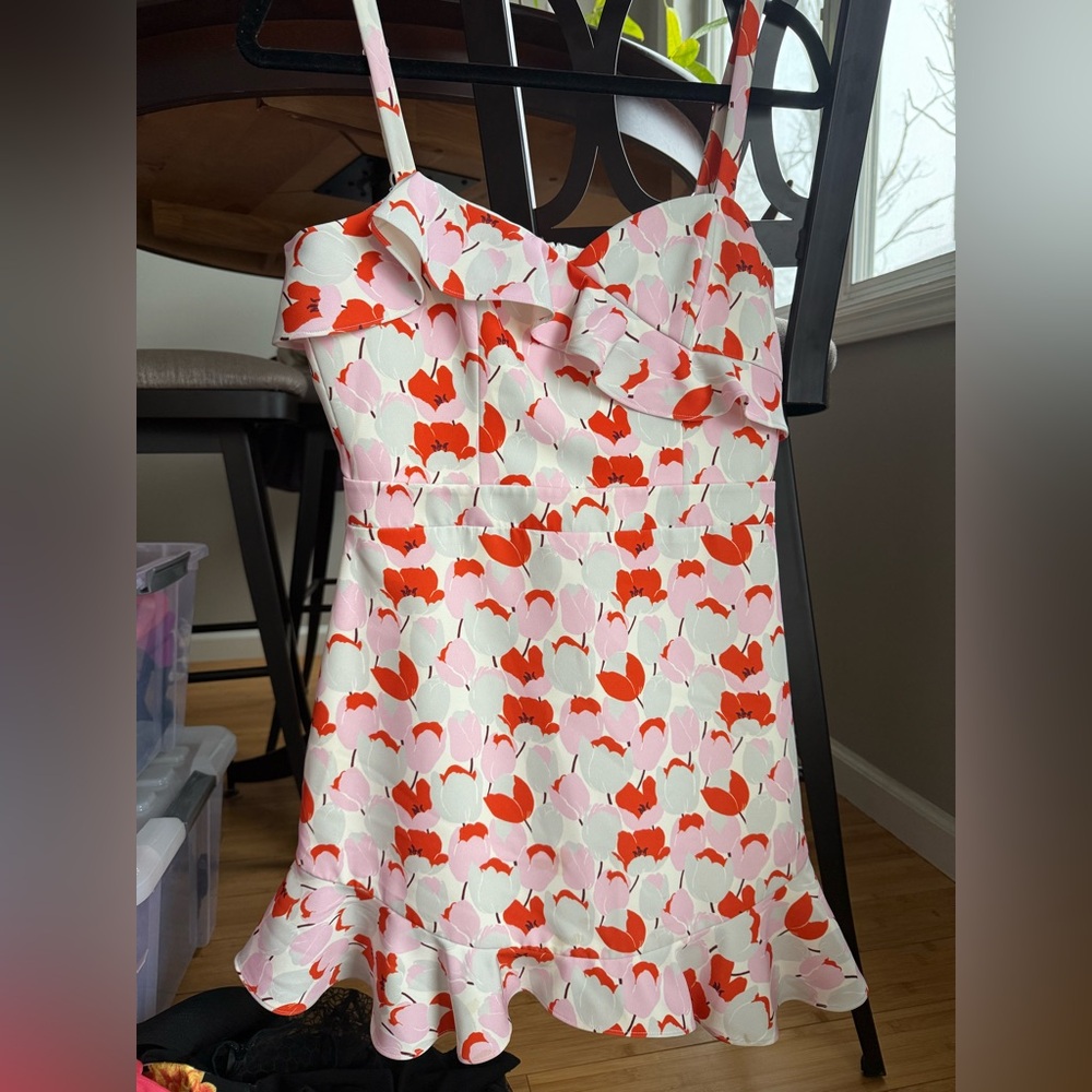 Black Halo Size 6 Zalda Floral Print Mini Dress